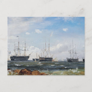 Warship out of Gothenburg 1861 Postcard