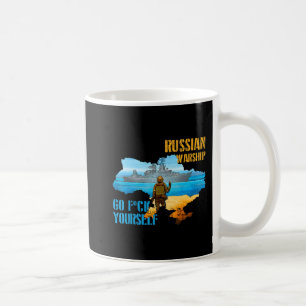 Warship Ukraine Map Pride Vintage Ukraine Postage  Coffee Mug