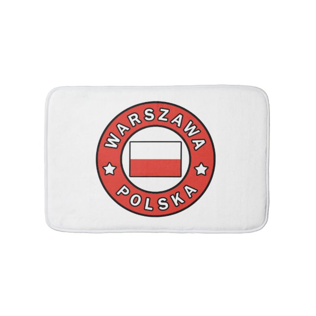 Warszawa Polska Bath Mat (Front)