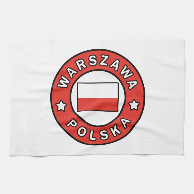 Warszawa Polska Kitchen Towel (Horizontal)