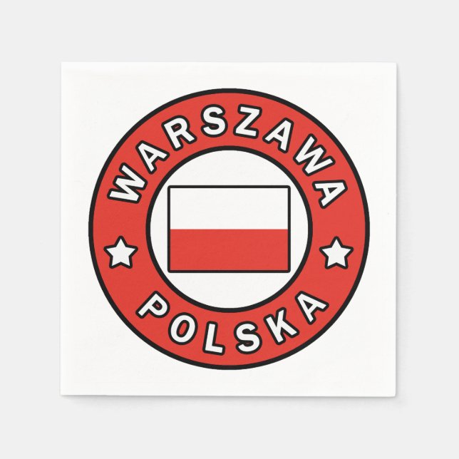 Warszawa Polska Napkin (Front)