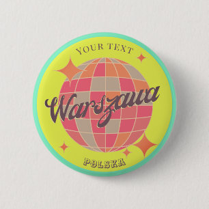 Warszawa Warsaw polska Poland decoration 2 Inch Round Button