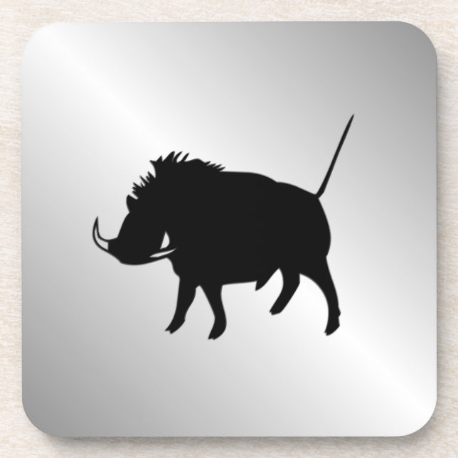 Wart Hog Silver Coaster (Front)