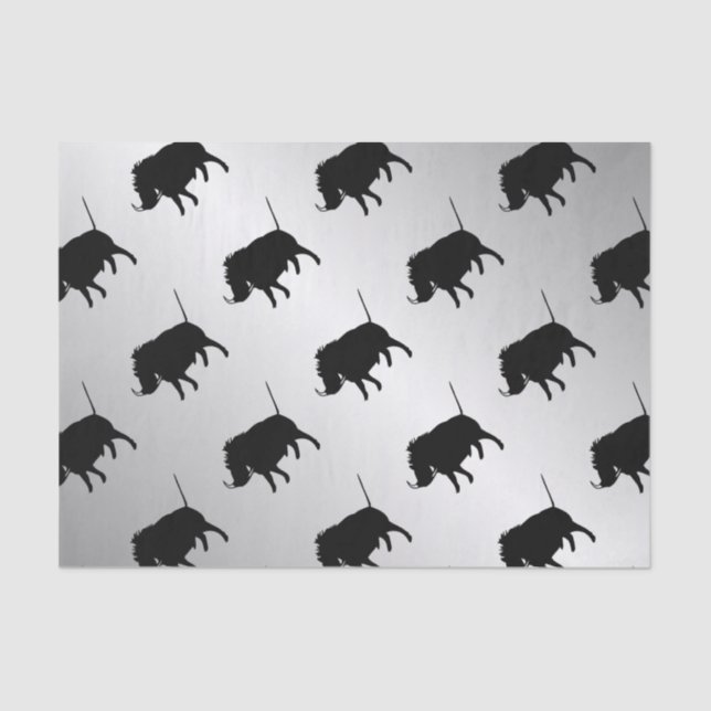 Wart Hog Silver Tissue Paper (Front)