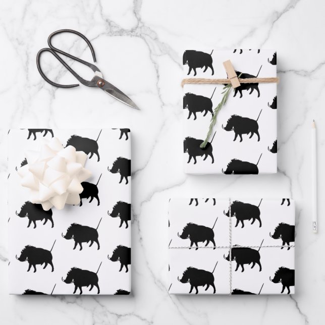 Wart Hog  Wrapping Paper Sheet (Front)