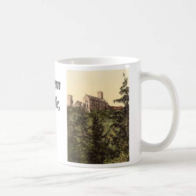 Wartburg, from Eisenach Castle, Thuringia, Germany Coffee Mug (Right)