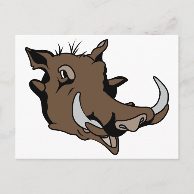 Warthog Head Postcard (Front)