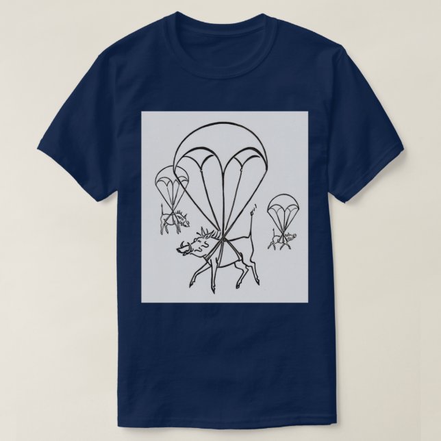 Warthogs in parachutes T-Shirt (Design Front)