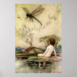 Warwick Goble Waterbaby On A Waterlily Poster