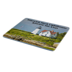 Warwick Neck Lighthouse Rhode Island Cutting Board