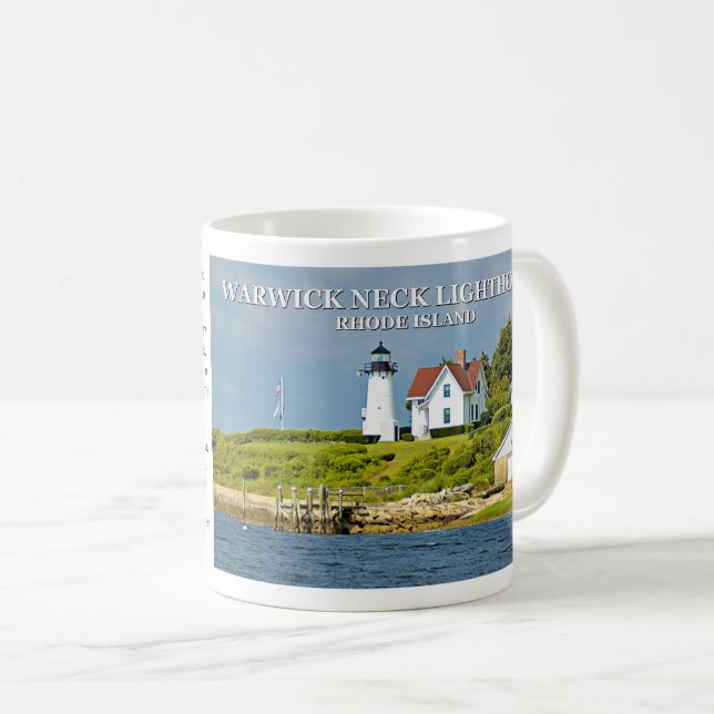 Warwick Neck Lighthouse, Rhode Island Mug (Front Right)