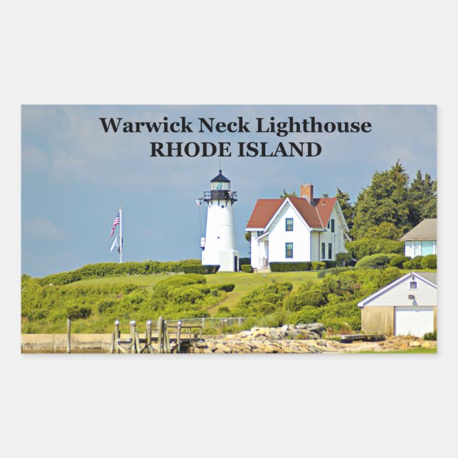 Warwick Neck Lighthouse, Rhode Island Stickers (Front)
