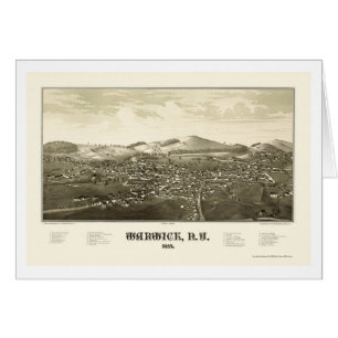 Warwick, NY Panoramic Map - 1887