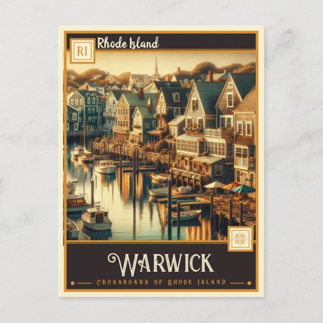 Warwick, Rhode Island | Vintage Postcard (Front)