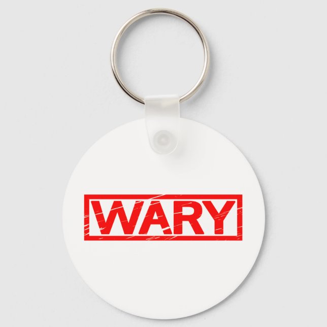 Wary Stamp Keychain (Front)