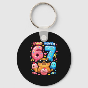 Was 6 7 birthday 67 meme capybara ice cream kawaii keychain