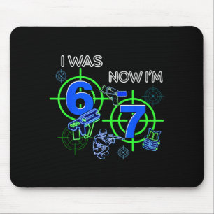Was 6 7 funny 67 six seven meme laser tag birthday mouse pad