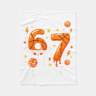 was 6 7 Funny Basketball 7th Birthday Party Boys Fleece Blanket