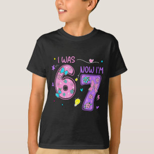 Was 6 7 happy 7th birthday boy girl funny meme 67 T-Shirt
