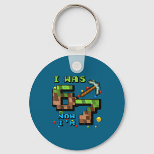 Was 6 7 pixel gamer 7th birthday 67 boys kids yout keychain