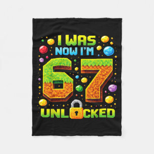 Was 6 seven year old 67 pixel gamer boys girls kid fleece blanket