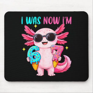 Was six seven axolotl ice cream drip 7th birthday mouse pad