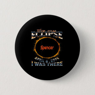 Was Solar Eclipse Spencer Indiana There 2 Inch Round Button