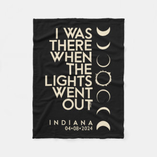 Was There In Indiana Total Solar Eclipse 2024  Fleece Blanket