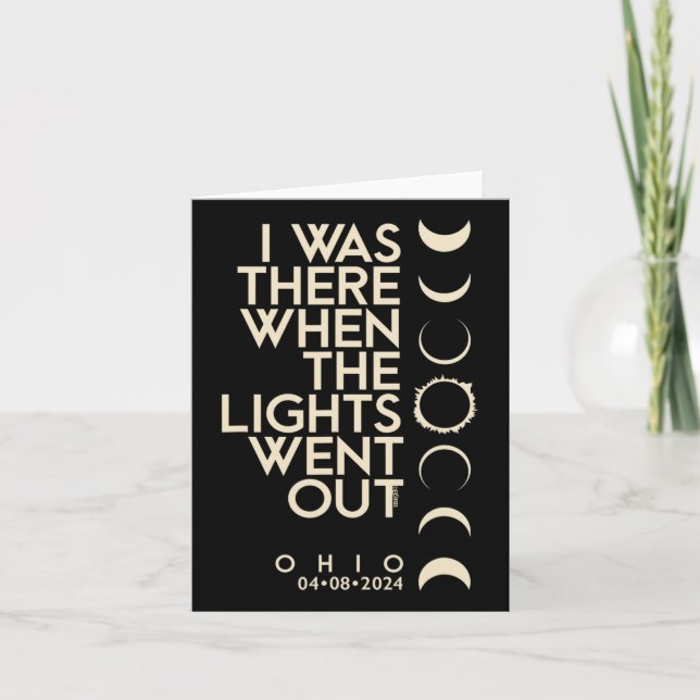 Was There In Ohio Total Solar Eclipse 2024  Card (Front)
