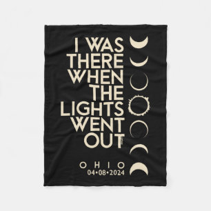 Was There In Ohio Total Solar Eclipse 2024  Fleece Blanket