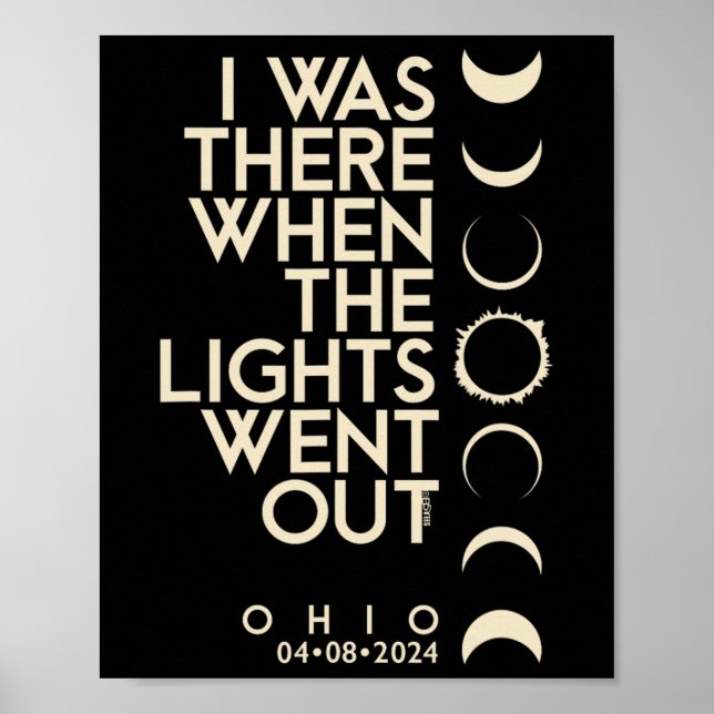 Was There In Ohio Total Solar Eclipse 2024  Poster (Front)