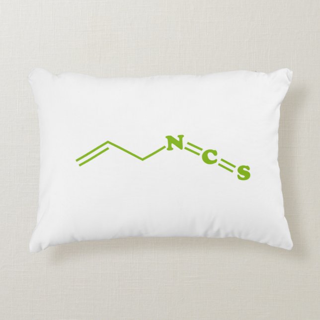 Wasabi Allyl Isothiocyanate Molecular Formula Accent Pillow (Front)