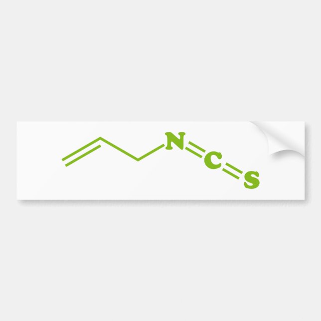 Wasabi Allyl Isothiocyanate Molecular Formula Bumper Sticker (Front)