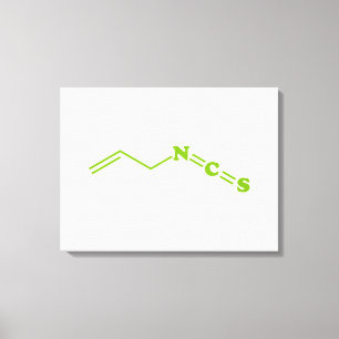 Wasabi Allyl Isothiocyanate Molecular Formula Canvas Print