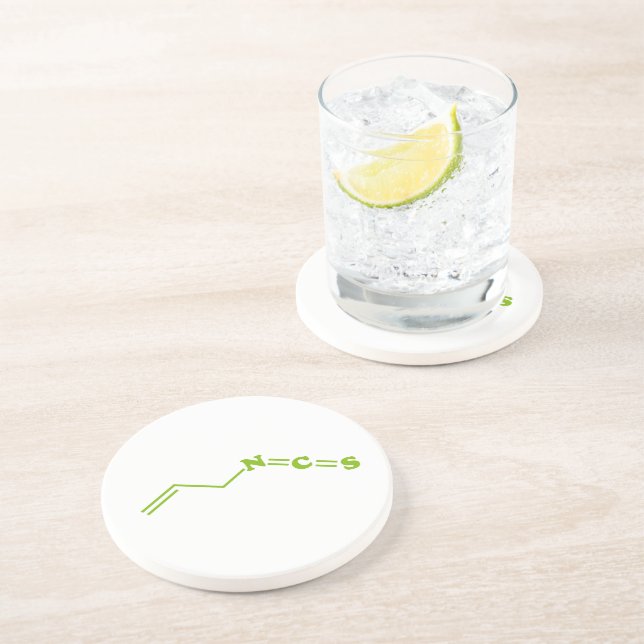 Wasabi Allyl Isothiocyanate Molecular Formula Coaster (Side)