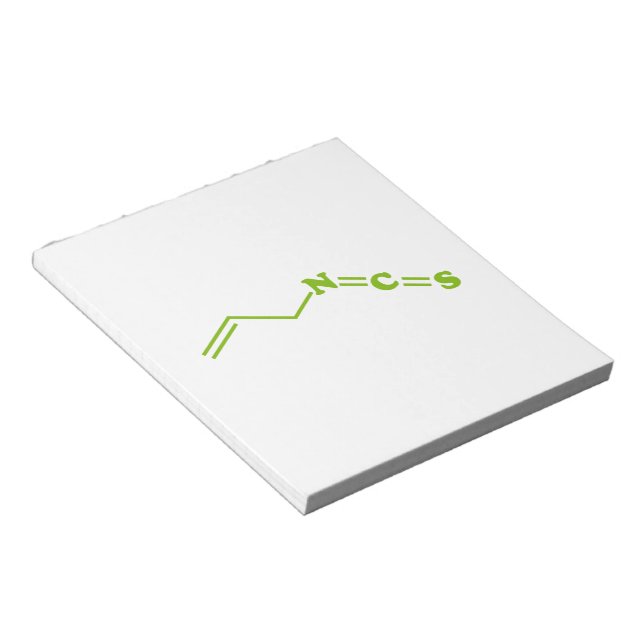 Wasabi Allyl Isothiocyanate Molecular Formula Notepad (Angled)