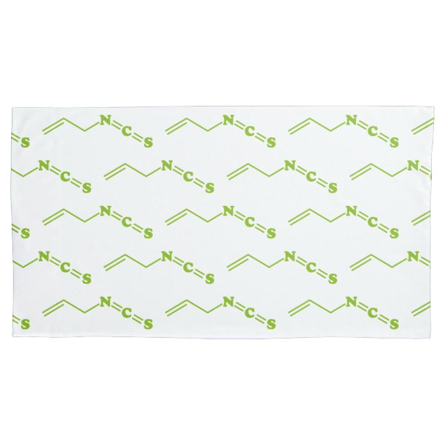 Wasabi Allyl Isothiocyanate Molecular Formula Pillowcase (Front-Left)