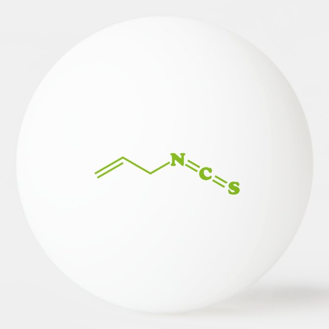 Wasabi Allyl Isothiocyanate Molecular Formula Ping Pong Ball (Front)