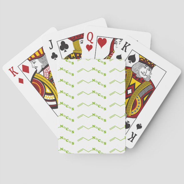 Wasabi Allyl Isothiocyanate Molecular Formula Playing Cards (Back)
