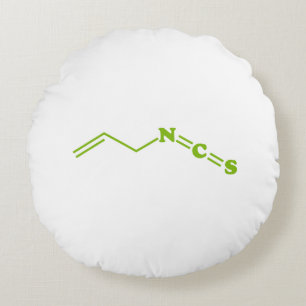 Wasabi Allyl Isothiocyanate Molecular Formula Round Pillow