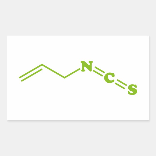 Wasabi Allyl Isothiocyanate Molecular Formula Sticker (Front)