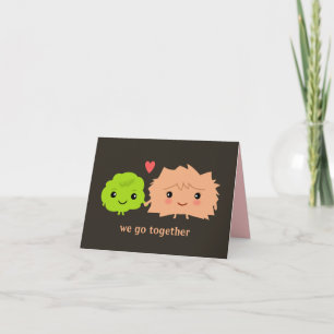 Wasabi and Ginger Happy Couple with Custom Text Holiday Card