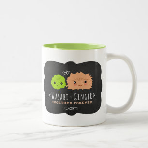Wasabi and Ginger Together Forever Kawaii Cute Two-Tone Coffee Mug