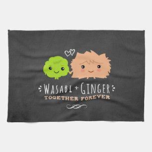 Wasabi and Ginger Together Forever Kitchen Towel