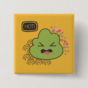 Wasabi Cute 2 Inch Square Button