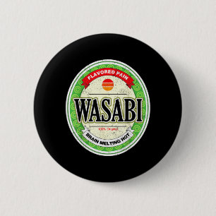 Wasabi Funny Japanese Sushi Condiment Halloween 2 Inch Round Button
