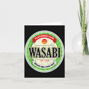 Wasabi Funny Japanese Sushi Condiment Halloween Card