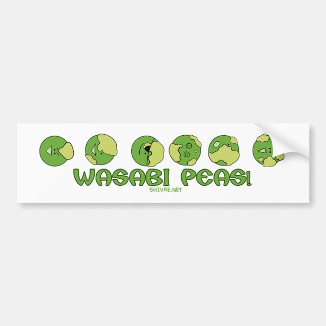 Wasabi PEAS! Bumper Sticker (Front)
