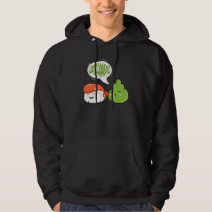 Wasabi Salmon Sushi Japanese Horseradish Paste Con Hoodie