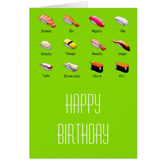 Wasabi sushi Japanese cute food (Front)